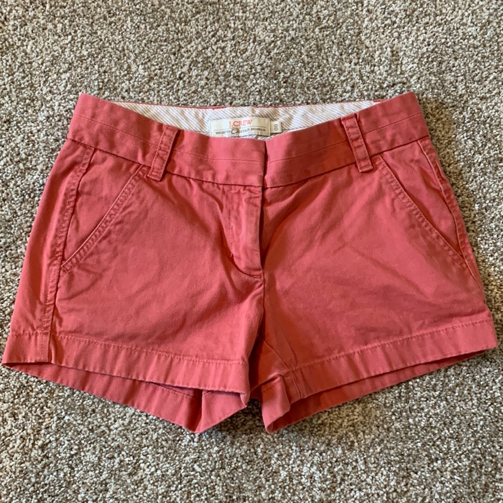 00 J. Crew 3” Chino Salmon Shorts